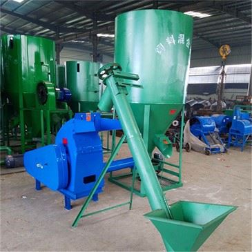 High Quality 500kg/h Home Use Grinding Mixing Line Small Diesel Engine